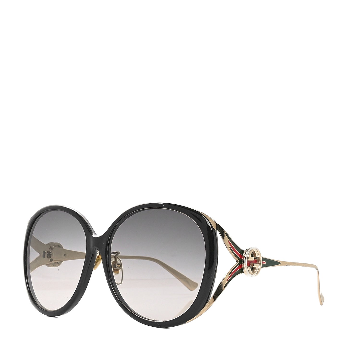 Metal Oversized Round Frame GG0225S Sunglasses Gold