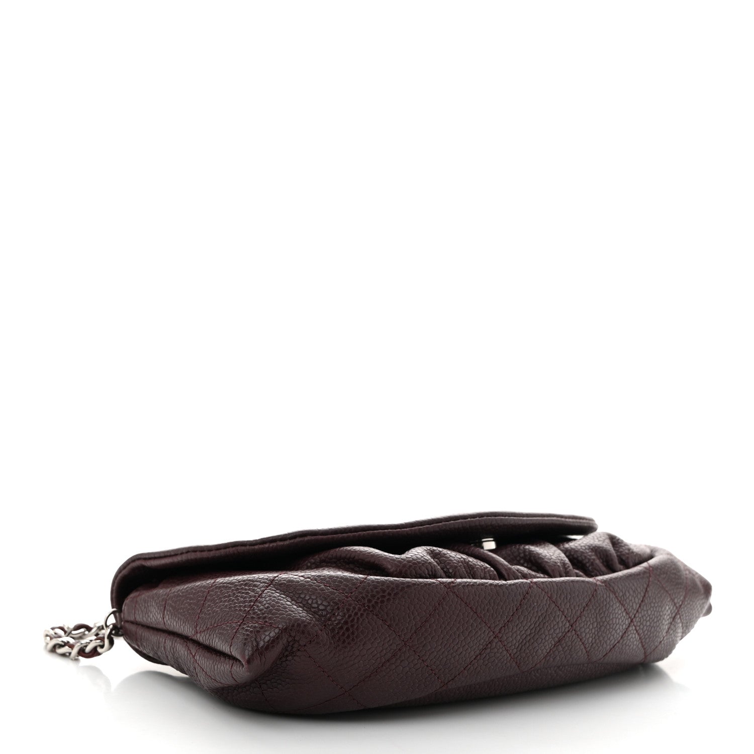 Chanel Caviar Half Moon Wallet On Chain WOC Bordeaux 4 of 11