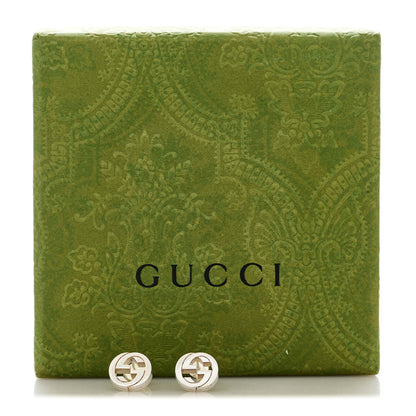 Gucci Sterling Silver Interlocking GG Stud Earrings 3 of 5