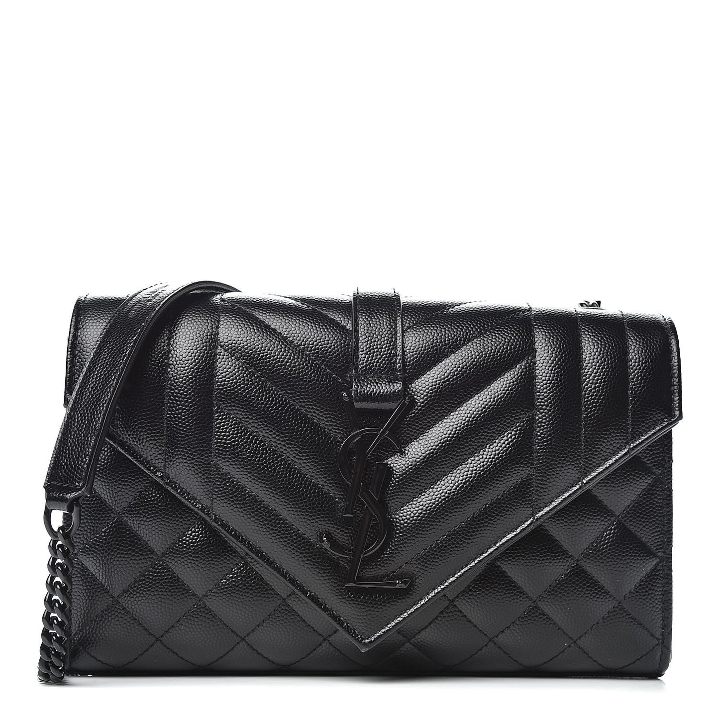 Grain De Poudre Tri-Quilt Monogram Small College Bag Black