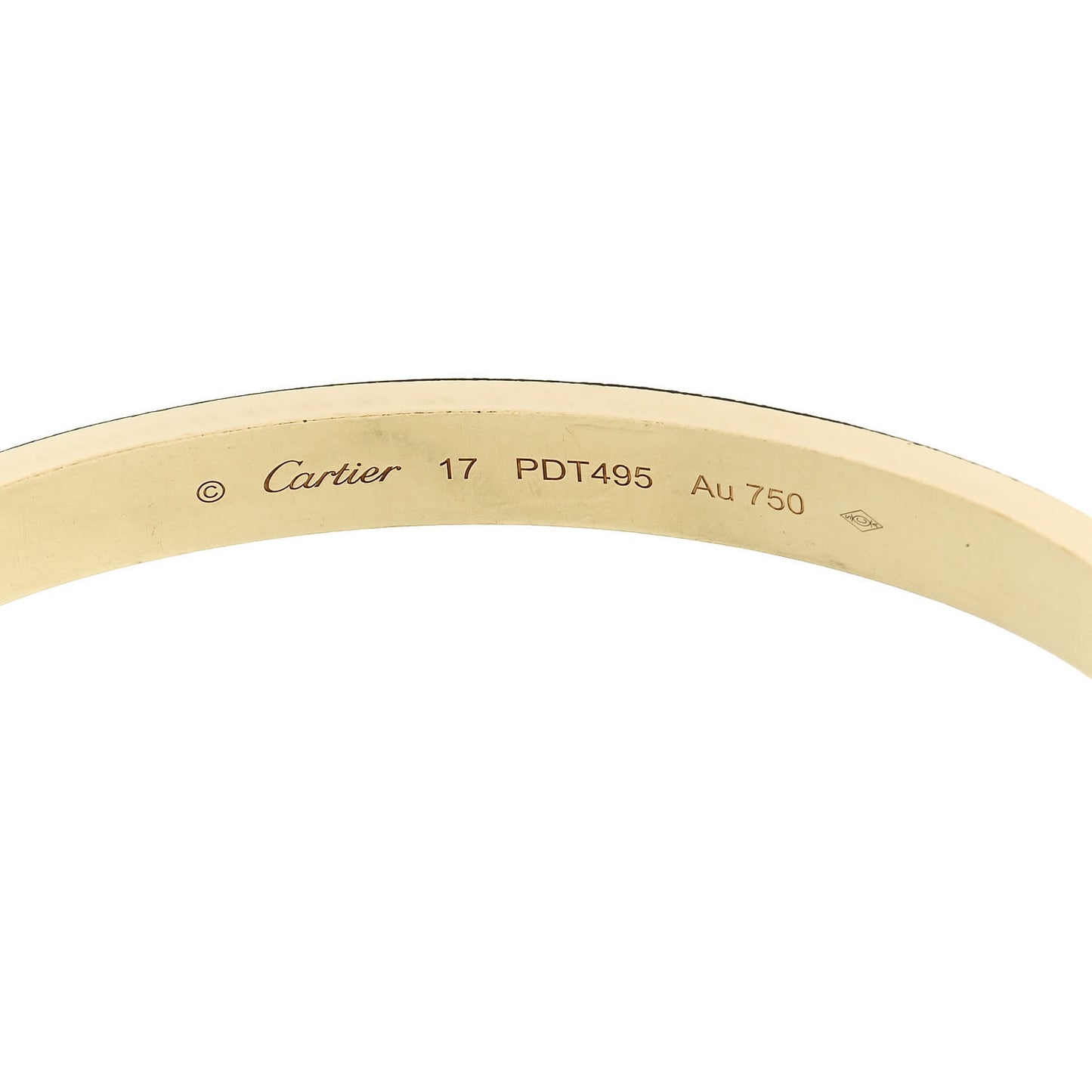 18K Yellow Gold LOVE Bracelet 17