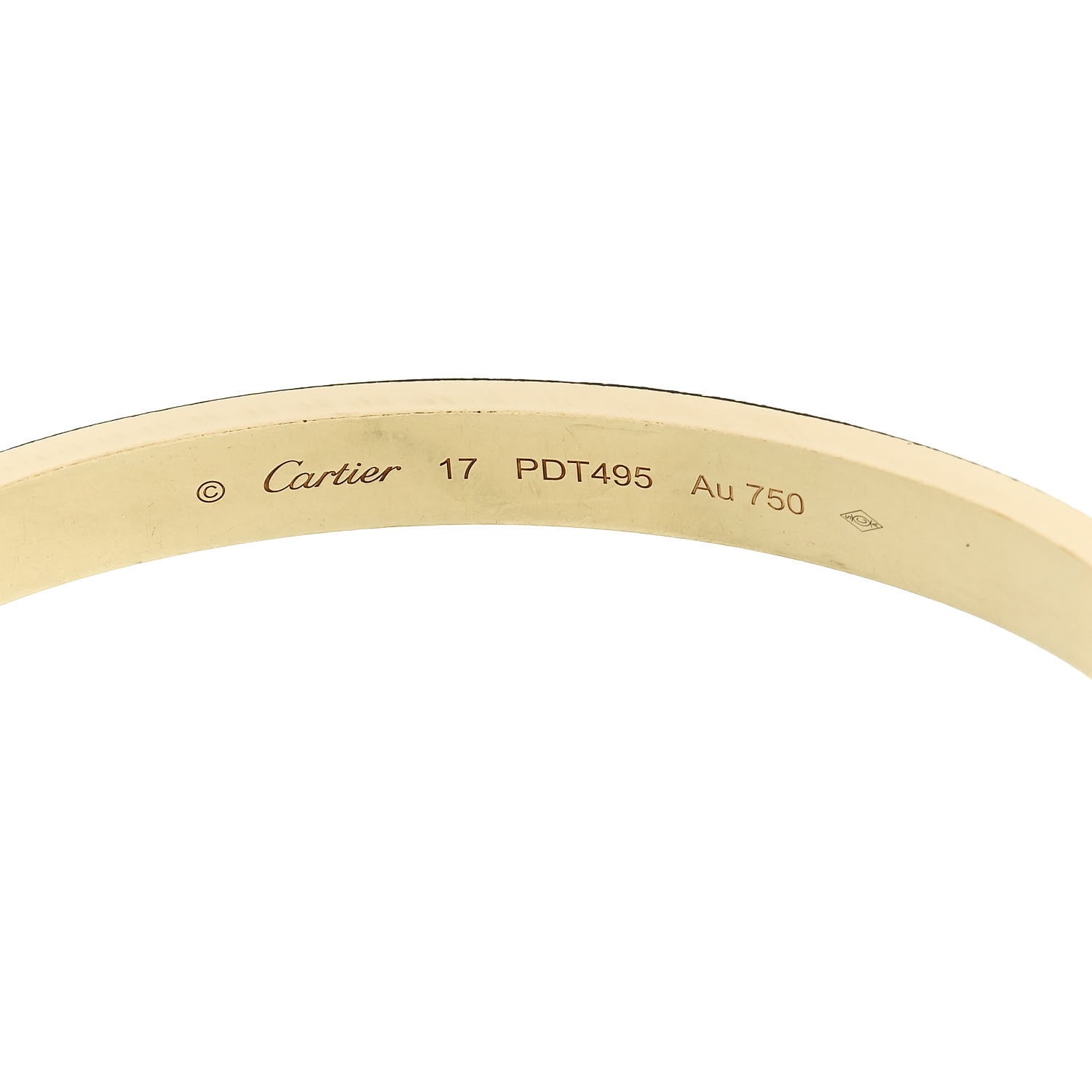 Cartier 18K Yellow Gold LOVE Bracelet 17 6 of 9