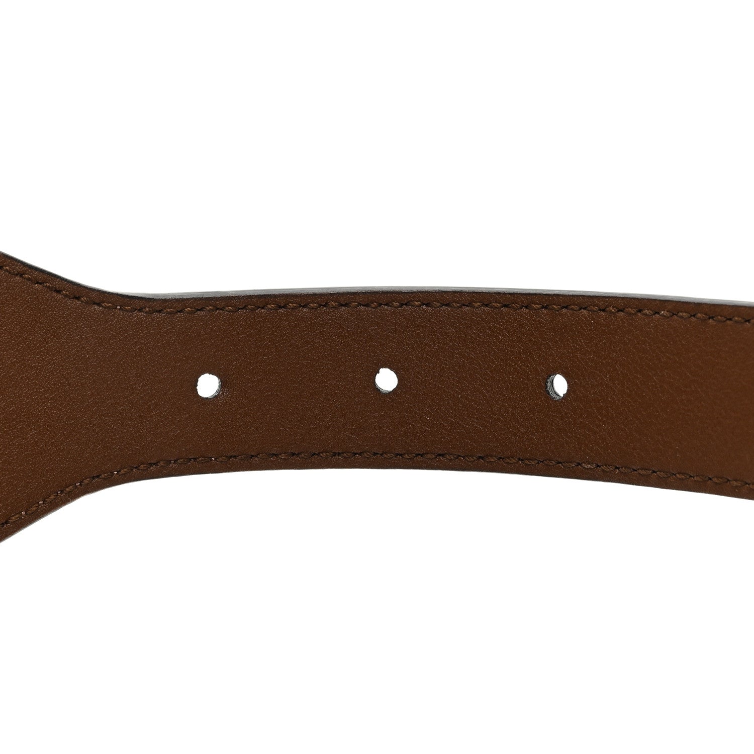 Gucci Efesto Leather GG Supreme Monogram Horsebit 50/25mm Belt 85 34 Brown Sugar Beige Ebony 4 of 4