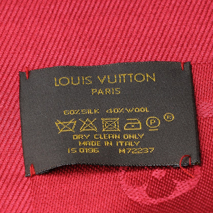 Louis Vuitton Silk Wool Monogram Shawl Pomme D'Amour 4 of 5