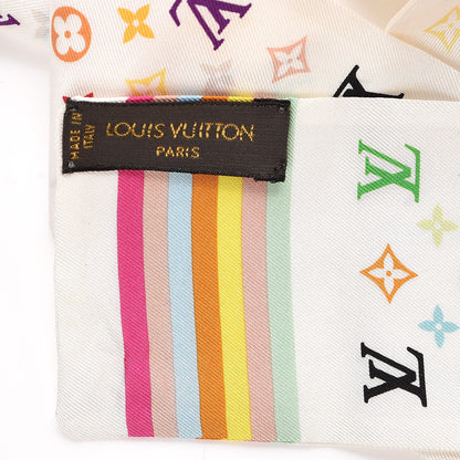 Louis Vuitton Silk Monogram Multicolor Bandeau White 4 of 5