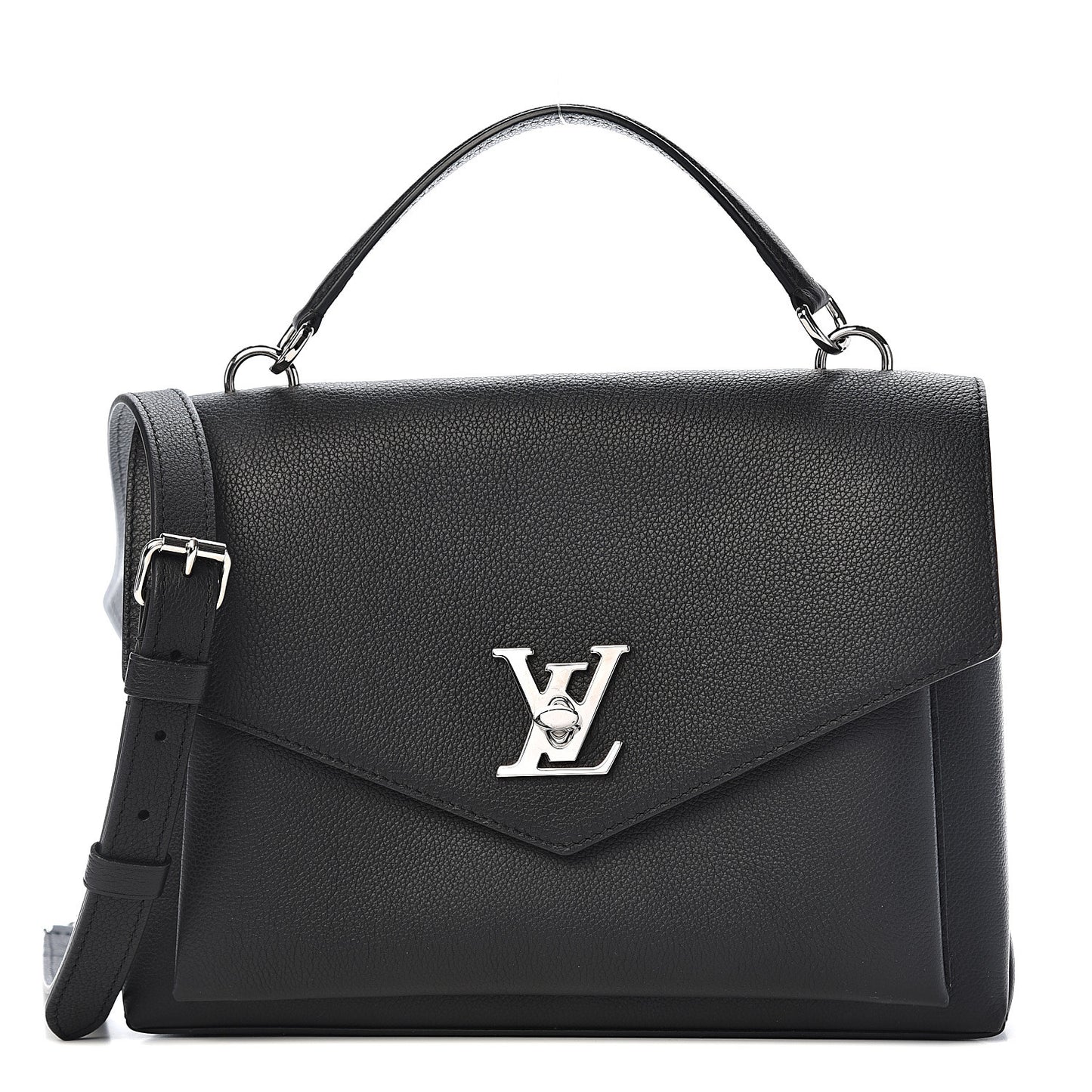 Soft Calfskin My Lockme Top Handle Black