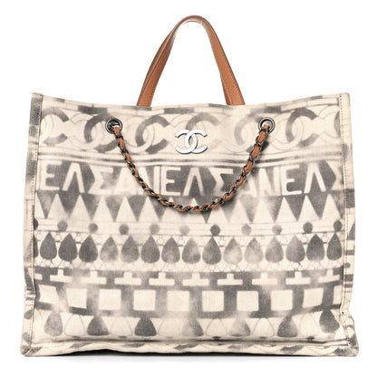 Chanel Canvas Large Iliad Shopping Tote Beige 1 of 15