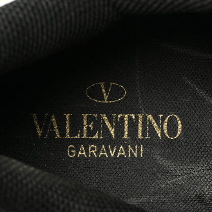 Valentino Garavani Suede Nappa Camouflage Mens Rockrunner Plus Sneakers 45 Black Lime 8 of 11