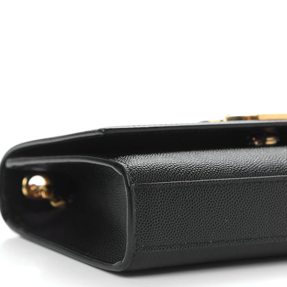 Saint Laurent Grain De Poudre Small Monogram Kate Satchel Black 7 of 8