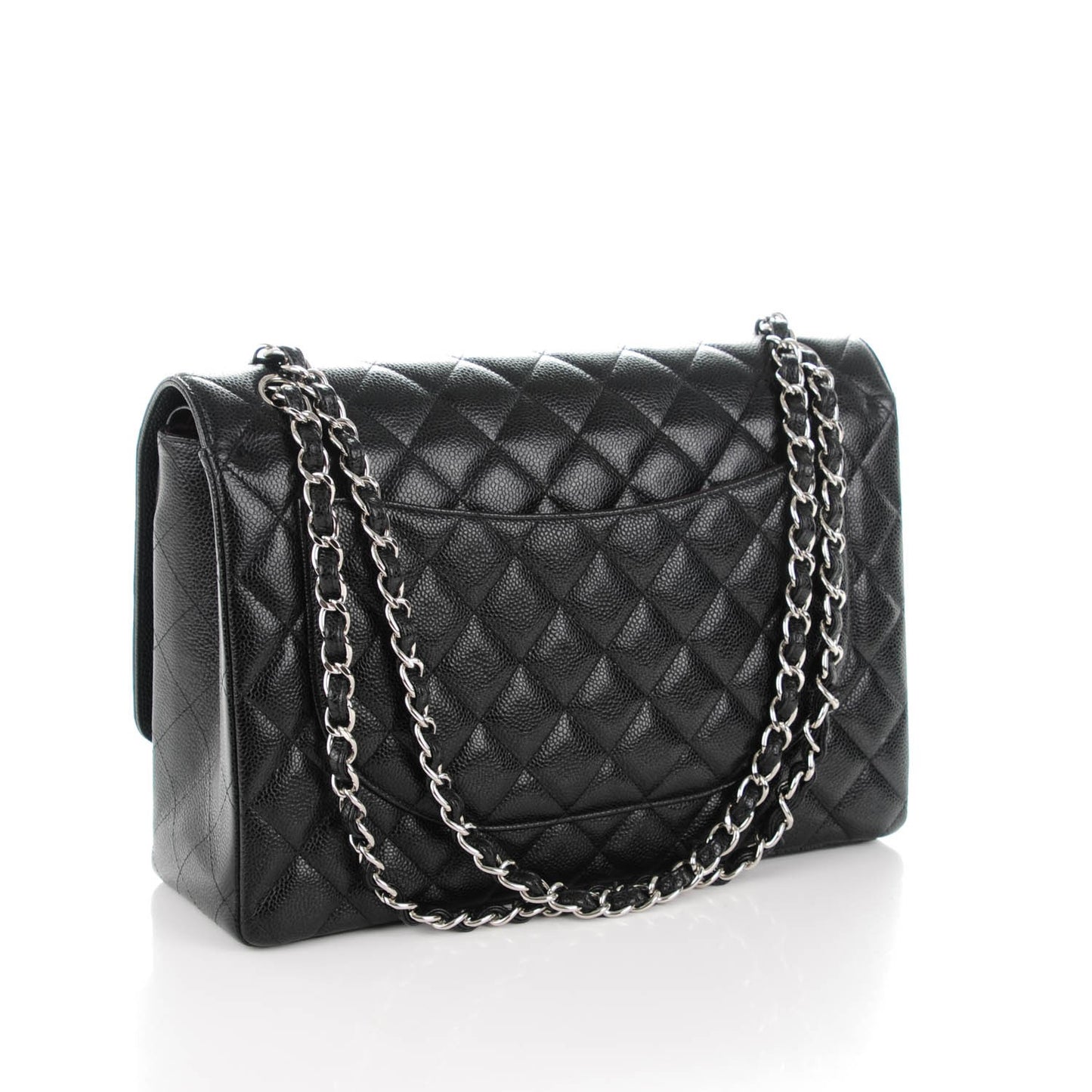 Caviar Quilted Maxi Double Flap Black