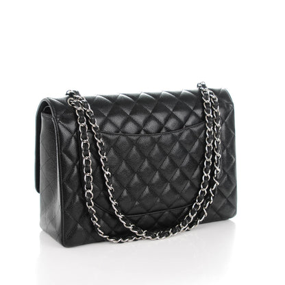 Chanel Caviar Quilted Maxi Double Flap Black 3 of 8