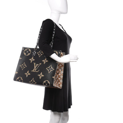 Louis Vuitton Monogram Giant Jungle Onthego GM Black 2 of 10