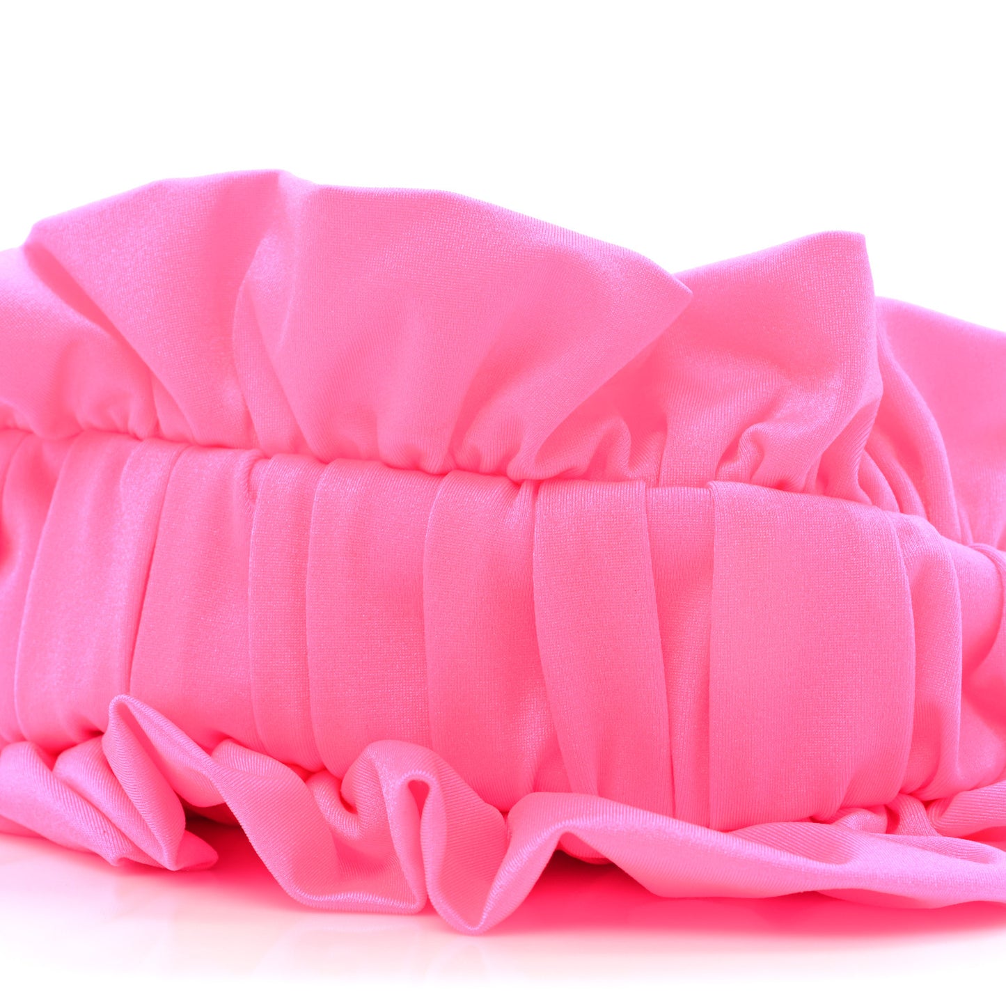 Ruffled Jersey Le Cagole Shoulder Bag XS Fluo Pink