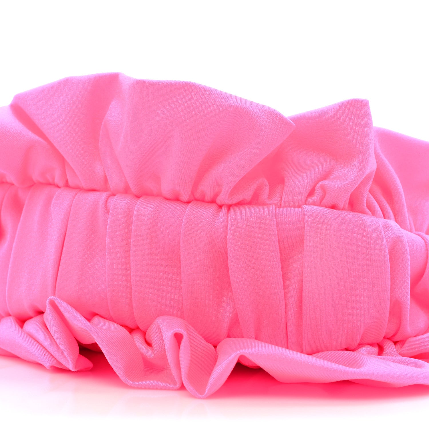 Balenciaga Ruffled Jersey Le Cagole Shoulder Bag XS Fluo Pink 8 of 9