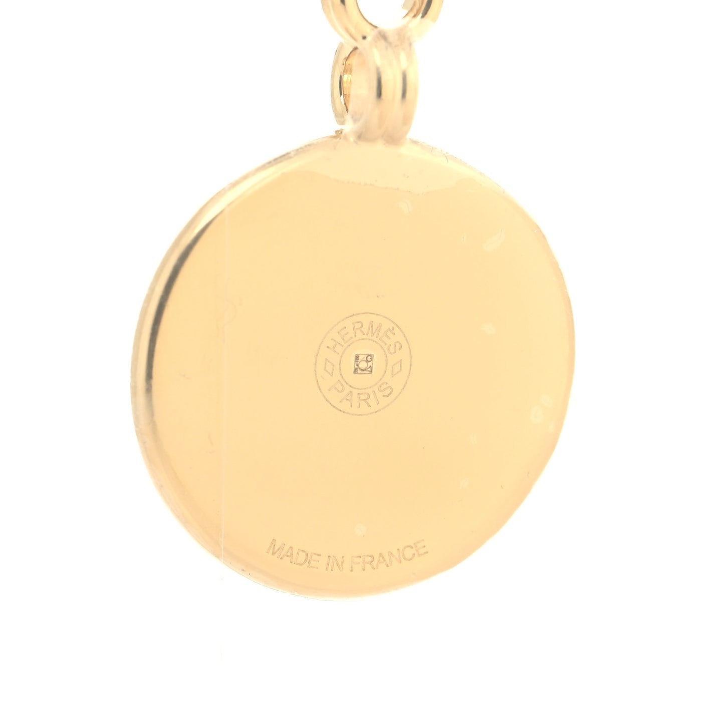 Enamel Medaille OP'H Small Necklace Jaune Or White