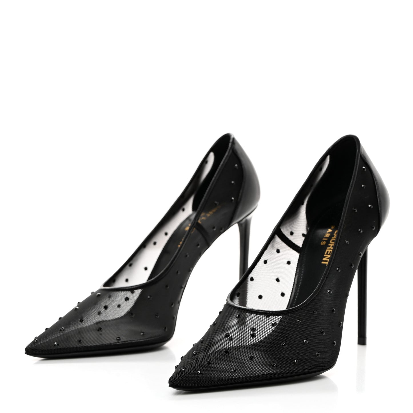 Rhinestone Mesh 105 Anja Pumps 36.5 Black