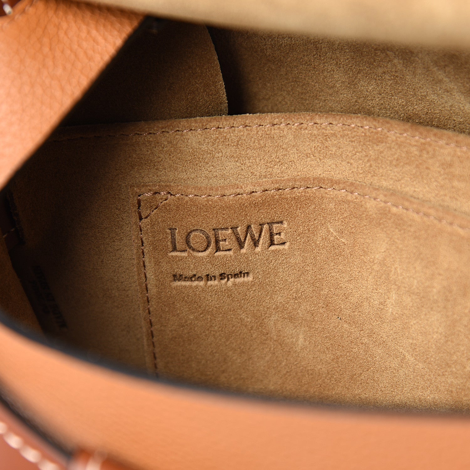 Loewe Grained Calfskin Small Gate Crossbody Bag Caramel Pecan 5 of 8