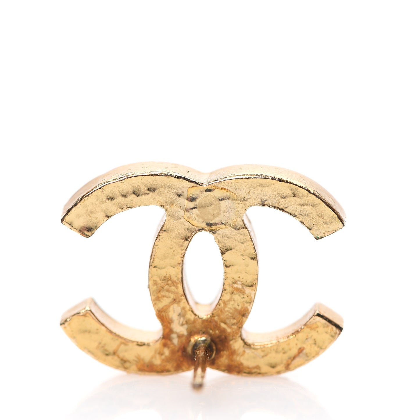 Enamel CC Earrings Black Gold