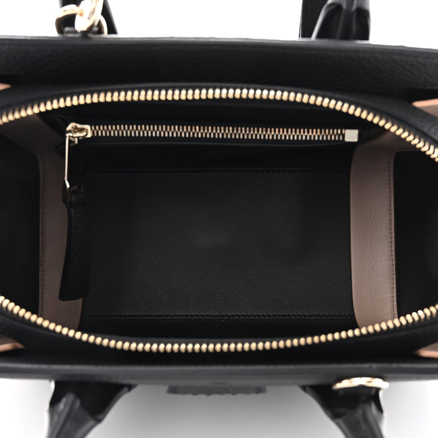 Grained Calfskin Small Edith Top Handle Bag Black