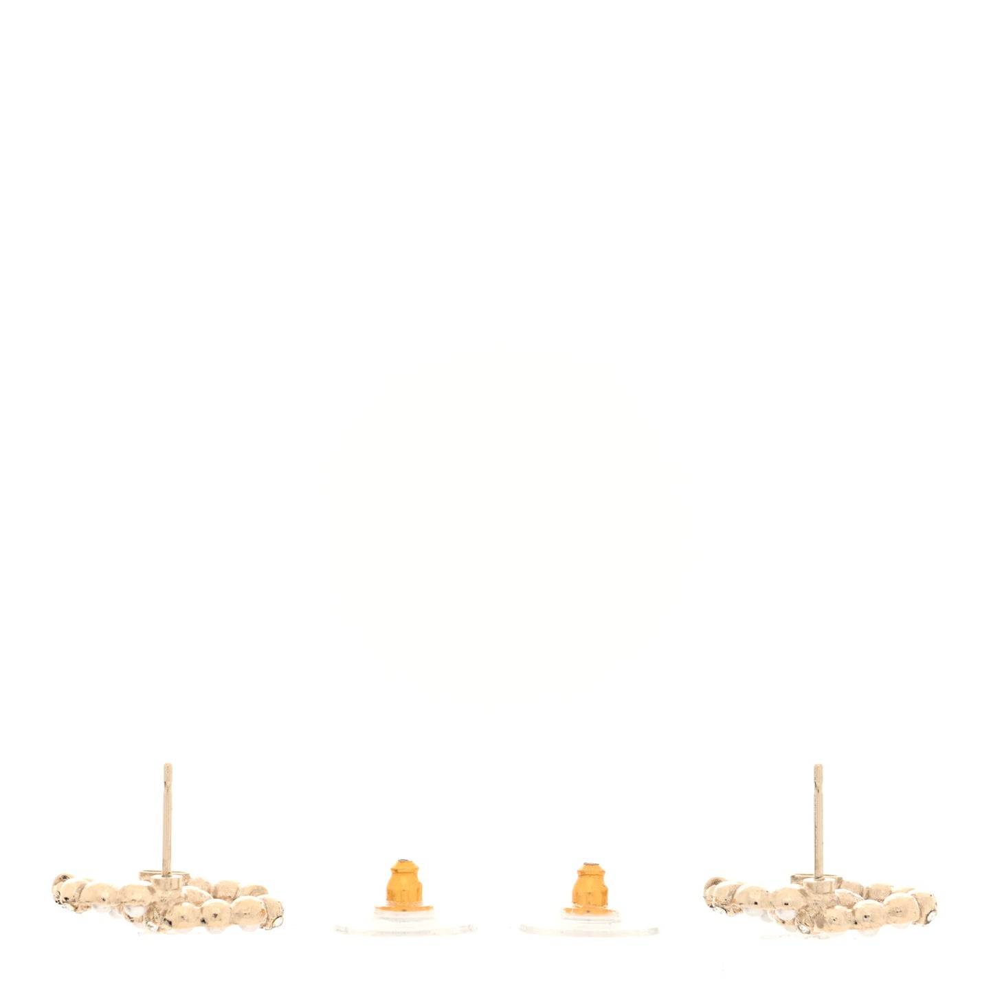 Pearl Crystal CC Earrings Gold