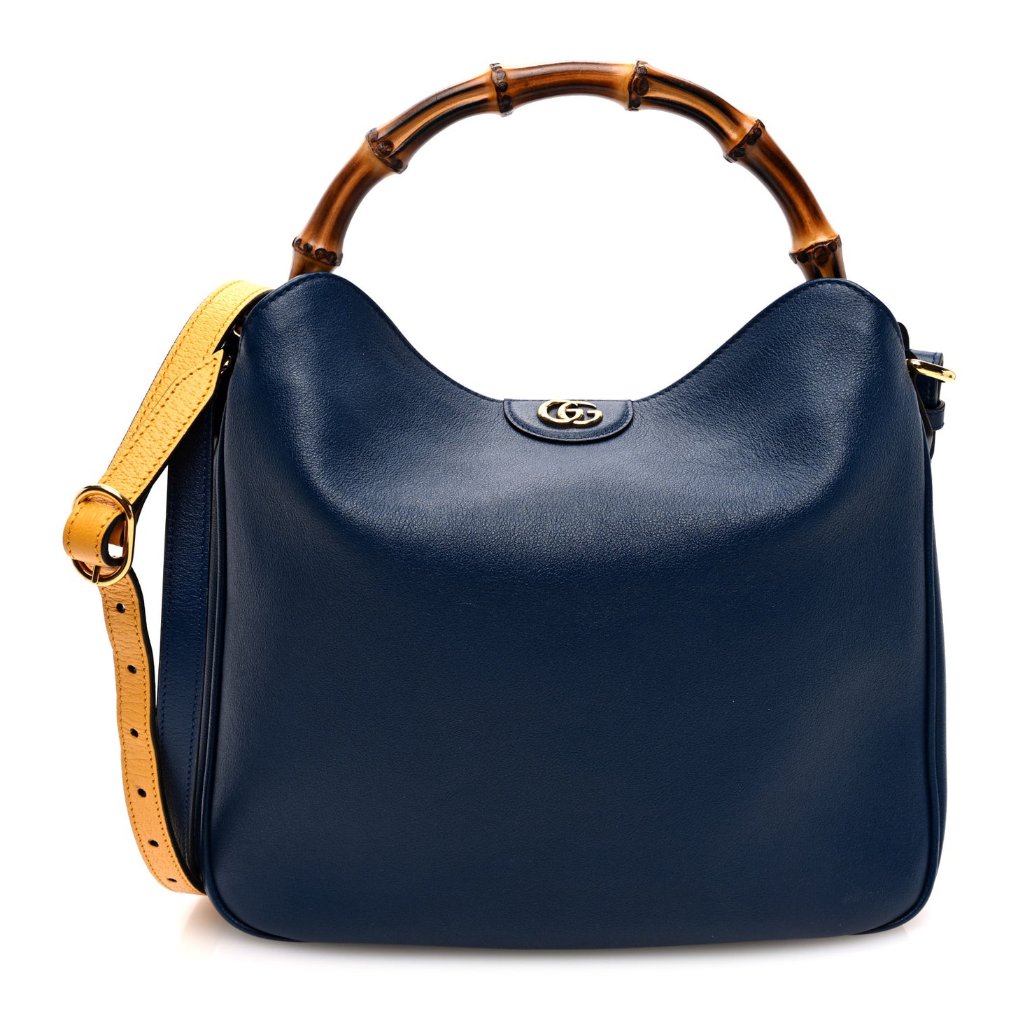 Softy Wonka Textured Dollar Calfskin Medium Diana Shoulder Bag Blue