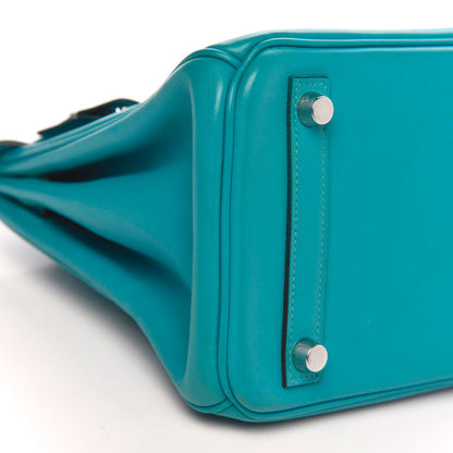 Hermes Swift Birkin 25 Turquoise 6 of 10
