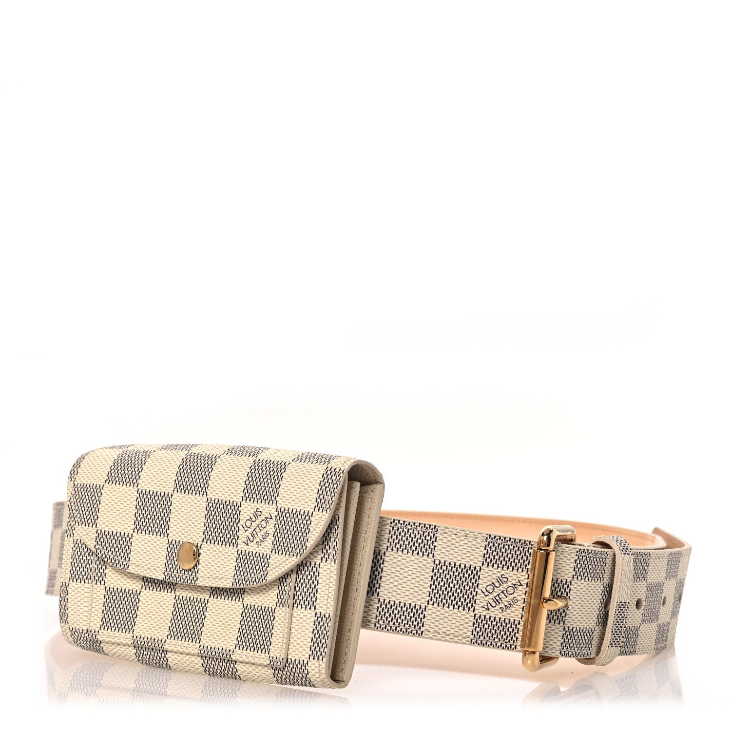 Louis Vuitton Damier Azur Pochette Solo Belt 90 36 1 of 14