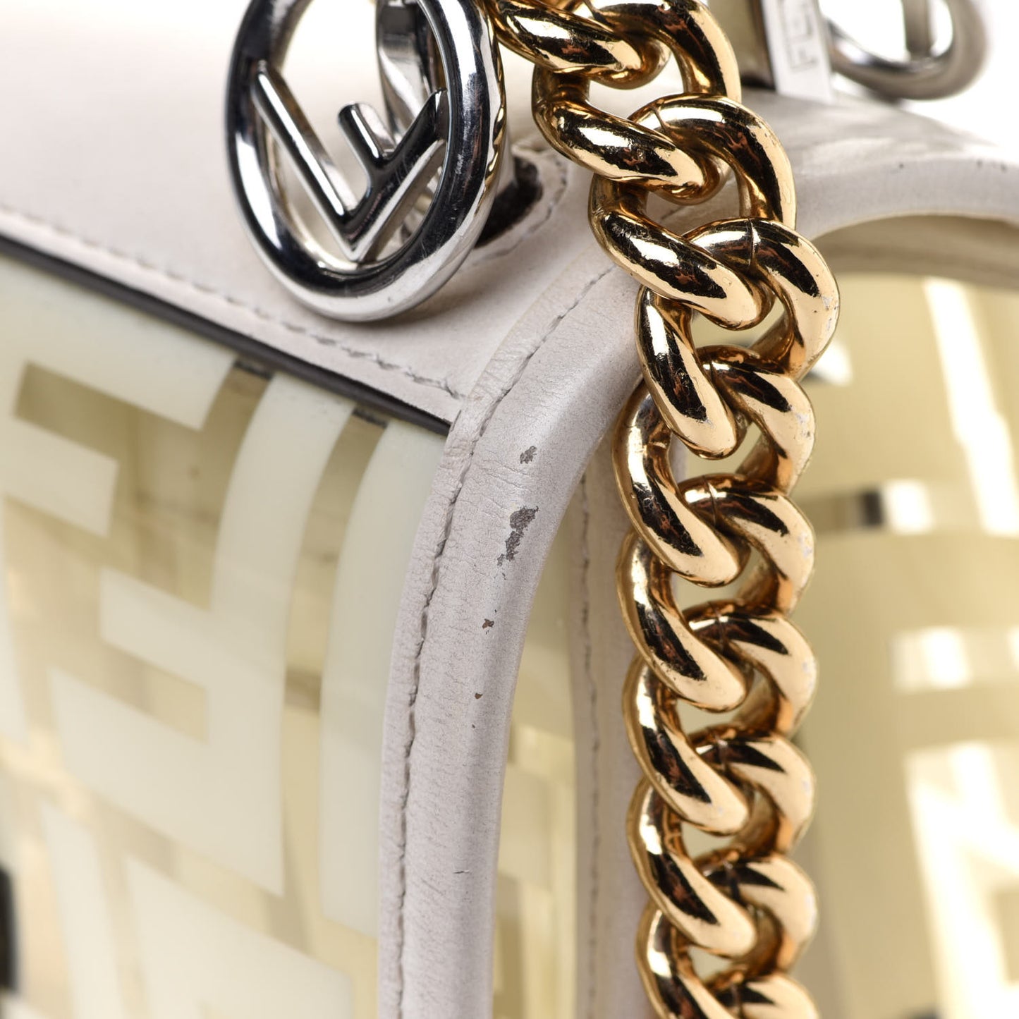 TPU FF Vitello Century F is Fendi Small Kan I Shoulder Bag White