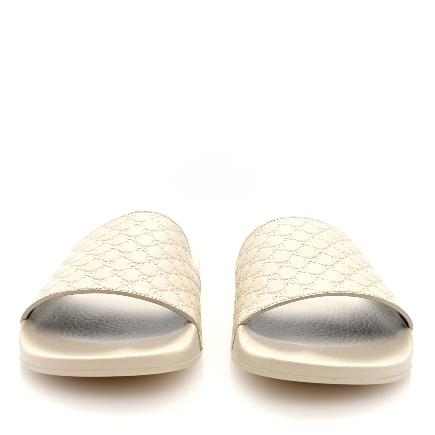 Microguccissima Slide Sandals 39 Ivory