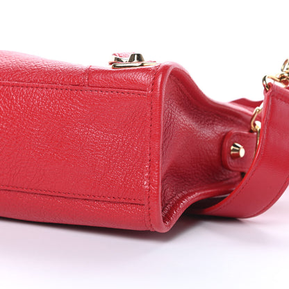 Balenciaga Chevre Gold Metallic Edge Hardware Mini City Rouge Grenade 10 of 11