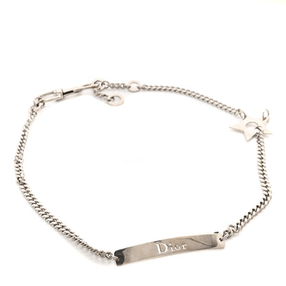 Christian Dior Metal Chain Logo Star Belt Silver 1 of 4