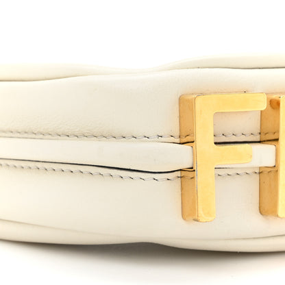 Fendi Vitello Grace Matte Nano Fendigraphy Hobo Charm White Ice 10 of 11