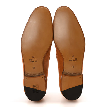 Gucci Suede Horsebit Mens Jordaan Loafers 11 Harness Brown 6 of 9