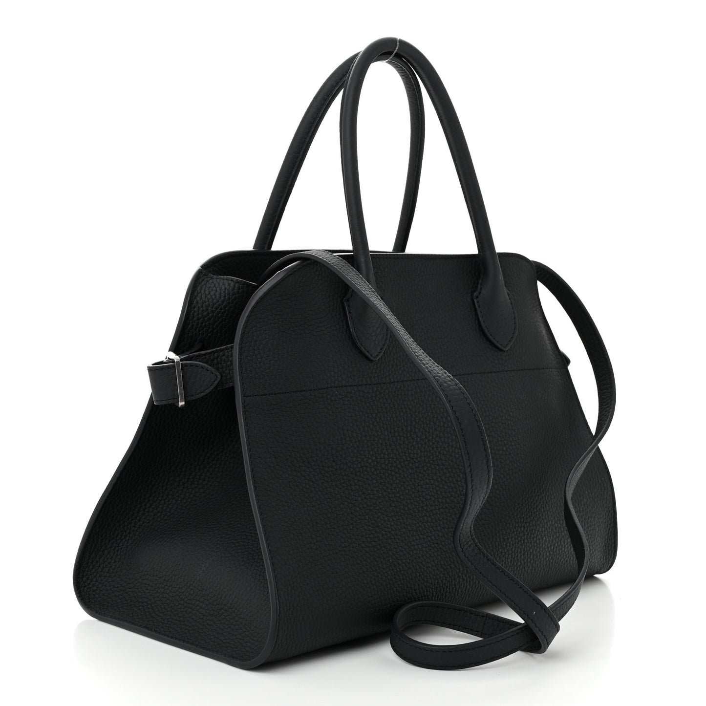 Matte Grained Calfskin Soft Margaux 12 Dark Navy