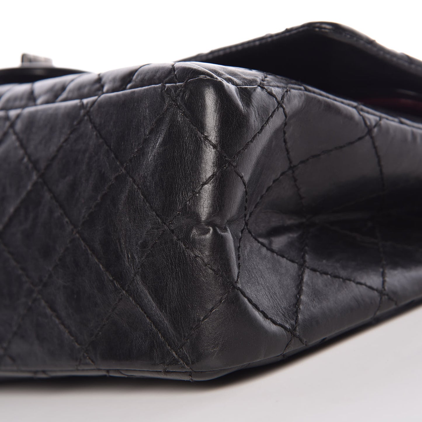 Aged Calfskin Quilted 2.55 Reissue 226 Flap Black