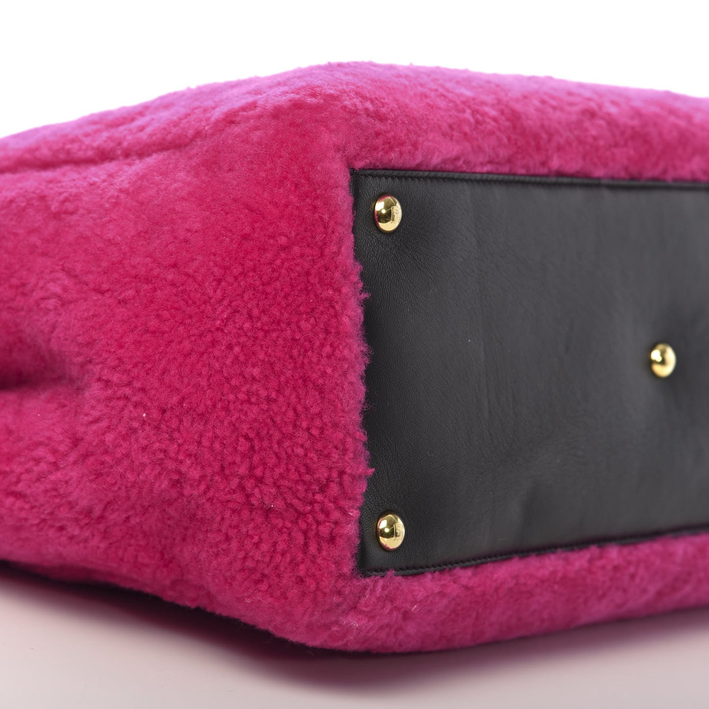 Shearling Nappa Regular 2Jours Shopper Tote Fuxia Black