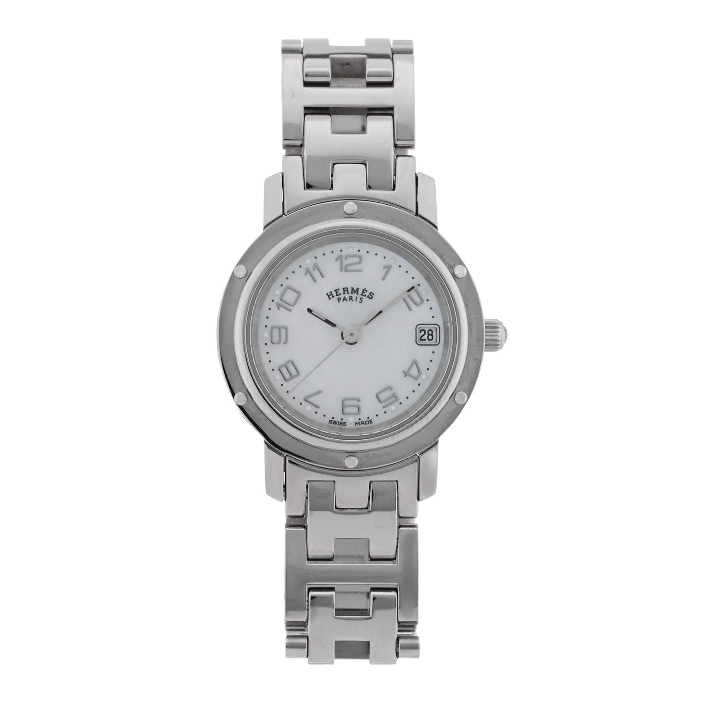 Stainless Steel Mother of Pearl 24mm Clipper Quartz Watch