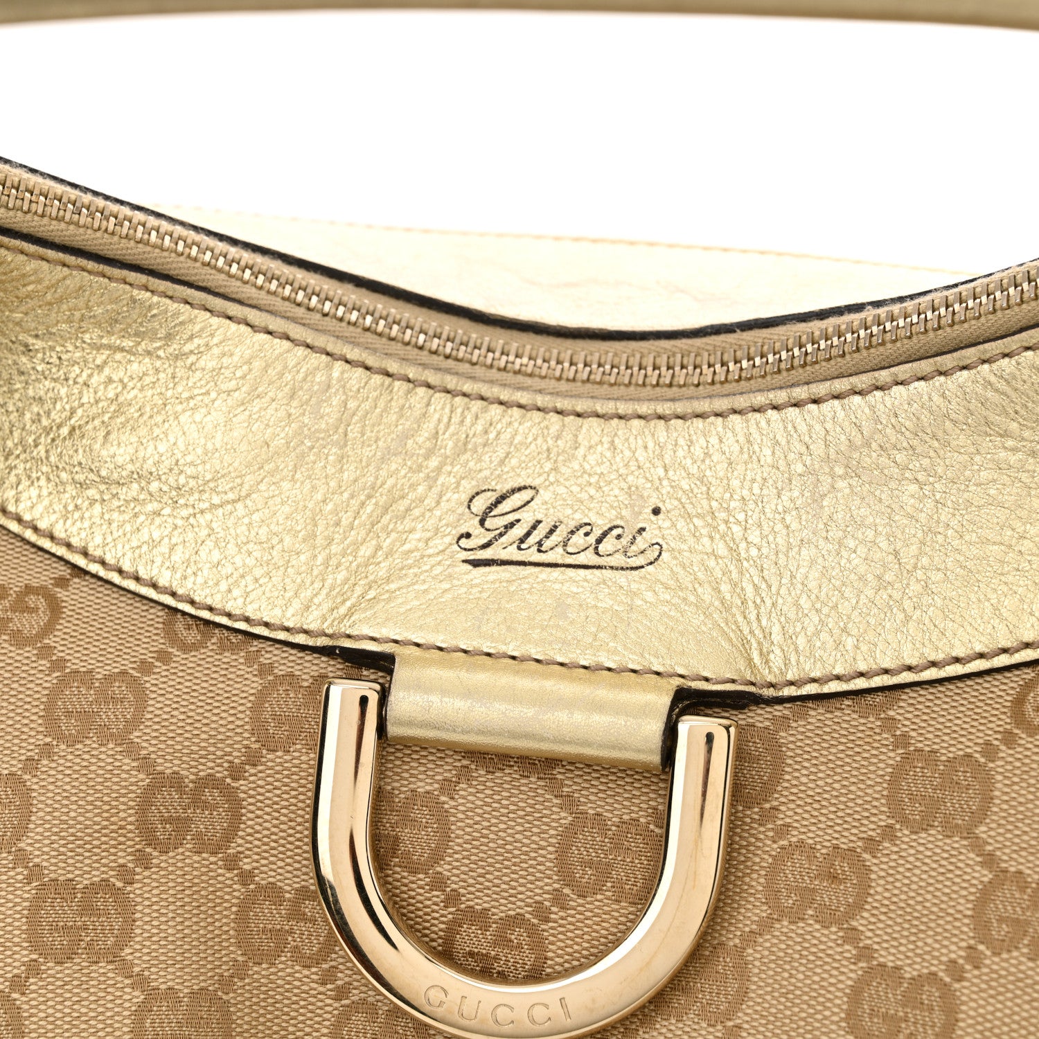 Gucci Monogram Large D Gold Hobo Gold 14 of 14