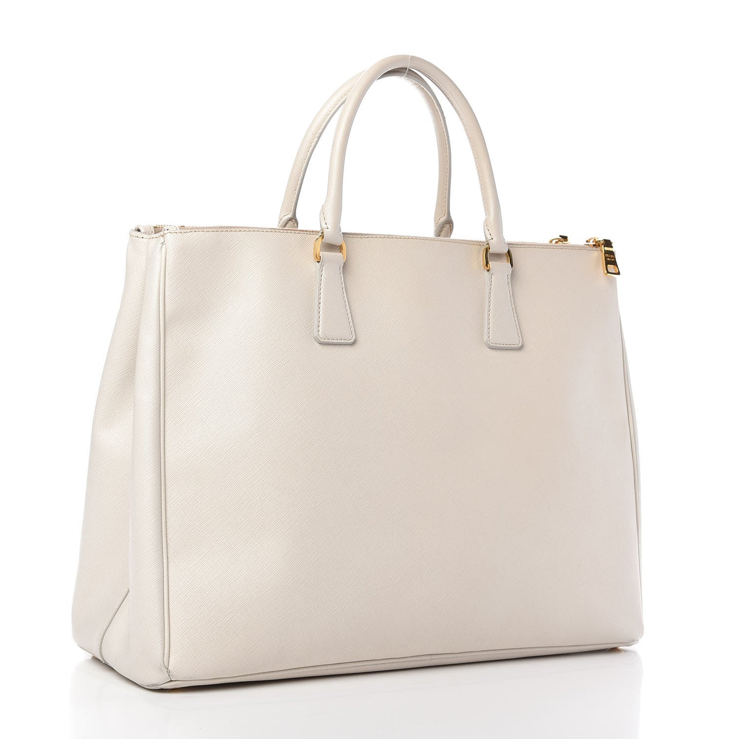 Saffiano Lux Extra Large Galleria Double Zip Tote Talco