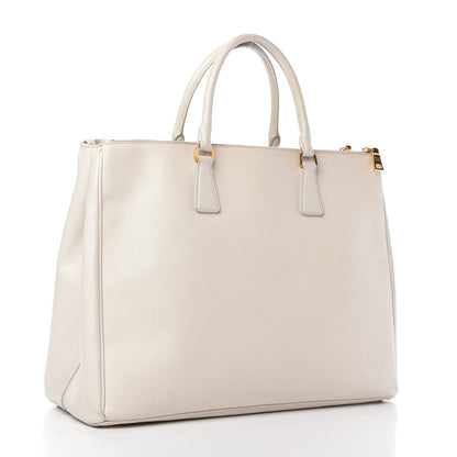 Prada Saffiano Lux Extra Large Galleria Double Zip Tote Talco 3 of 13