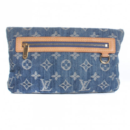 Louis Vuitton Monogram Denim Pochette Plat Clutch Blue 3 of 6