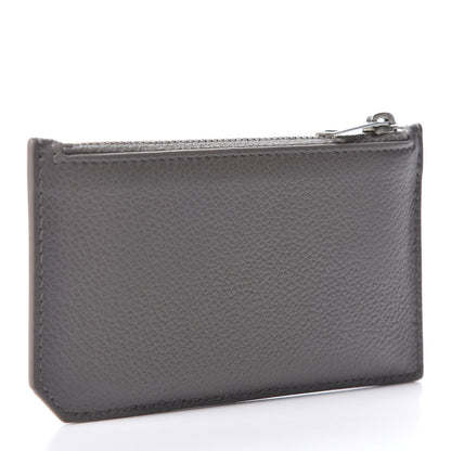 Saint Laurent Grained Calfskin 5 Fragments Zip Pouch Card Holder Earth 2 of 9