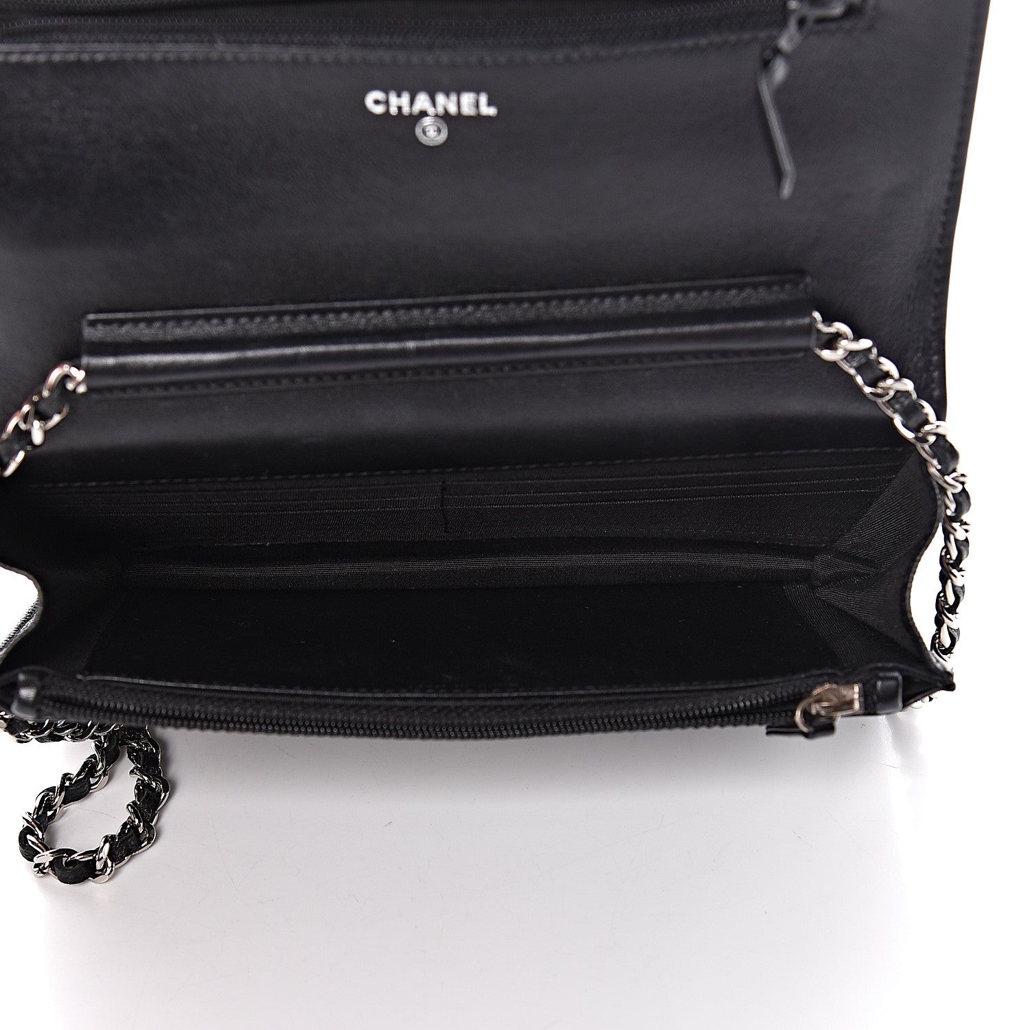 Chanel Caviar Sevruga Wallet On Chain WOC Black 5 of 11