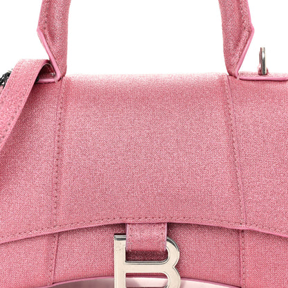 Balenciaga Glitter Fabric Hourglass Top Handle Bag XS Sweet Pink 8 of 10