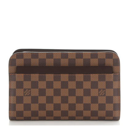 Louis Vuitton Damier Ebene Pochette Saint Louis Clutch 1 of 7