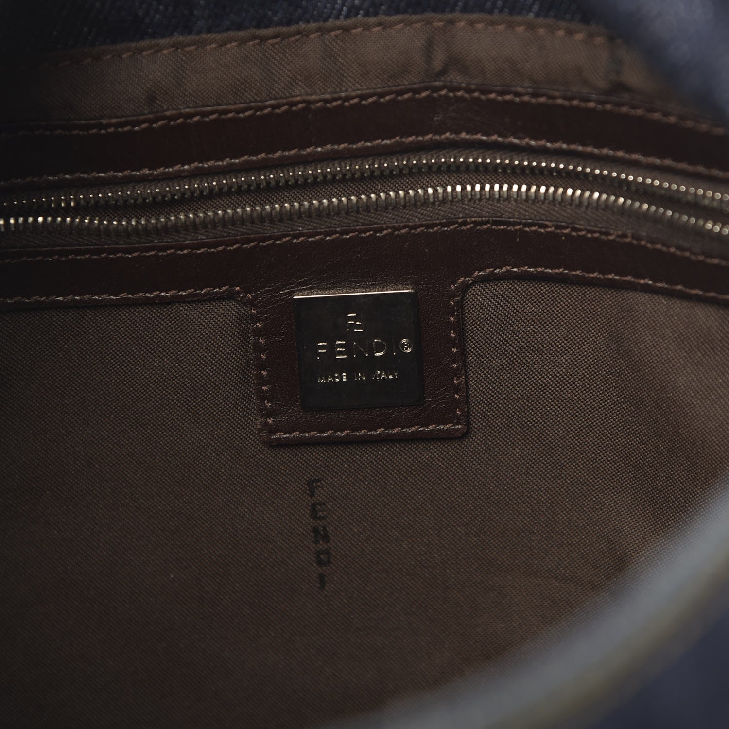Fendi Denim Mama Baguette Blue 6 of 16