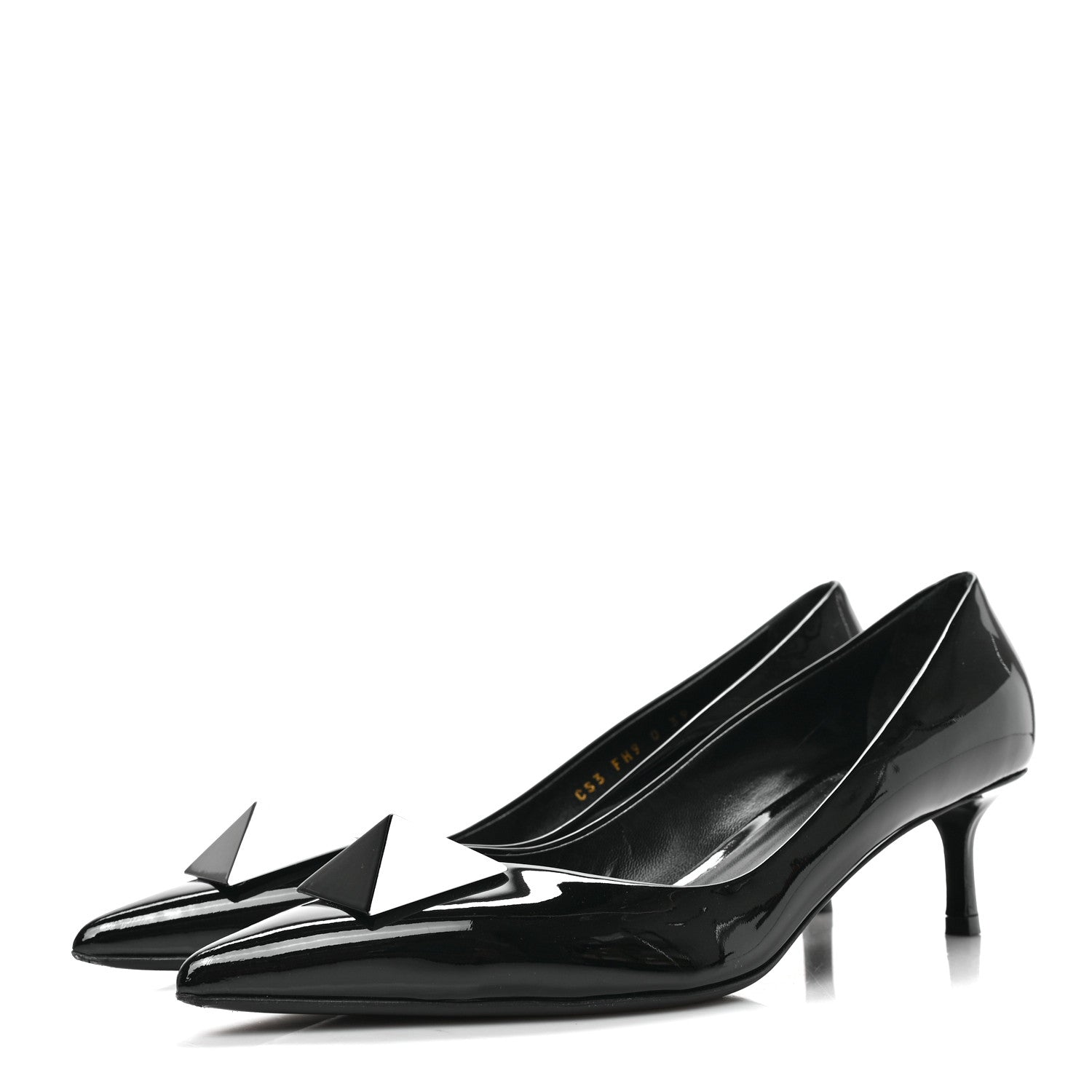 Valentino Garavani Patent One Stud 55mm Pumps 39 Black 3 of 8
