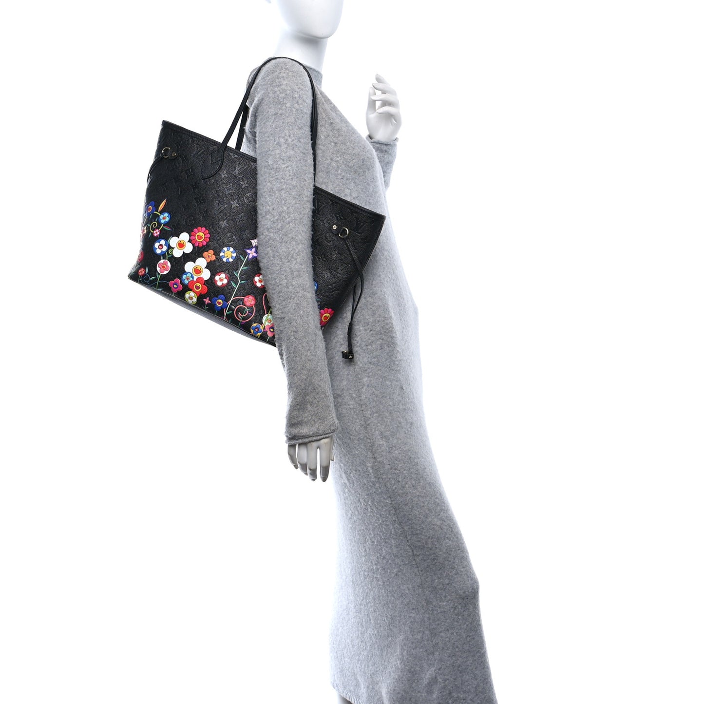 LV X TM Empreinte Flowers Neverfull MM Black