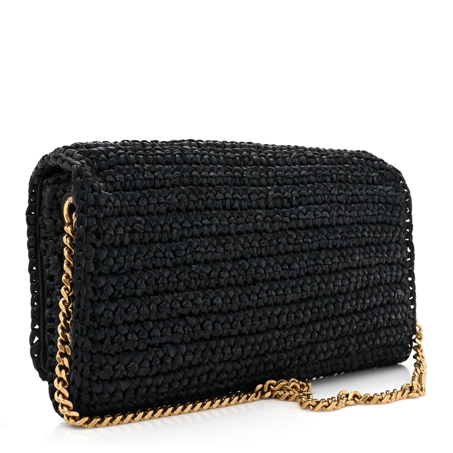 Raffia Monogram Tassel Kate 99 Black