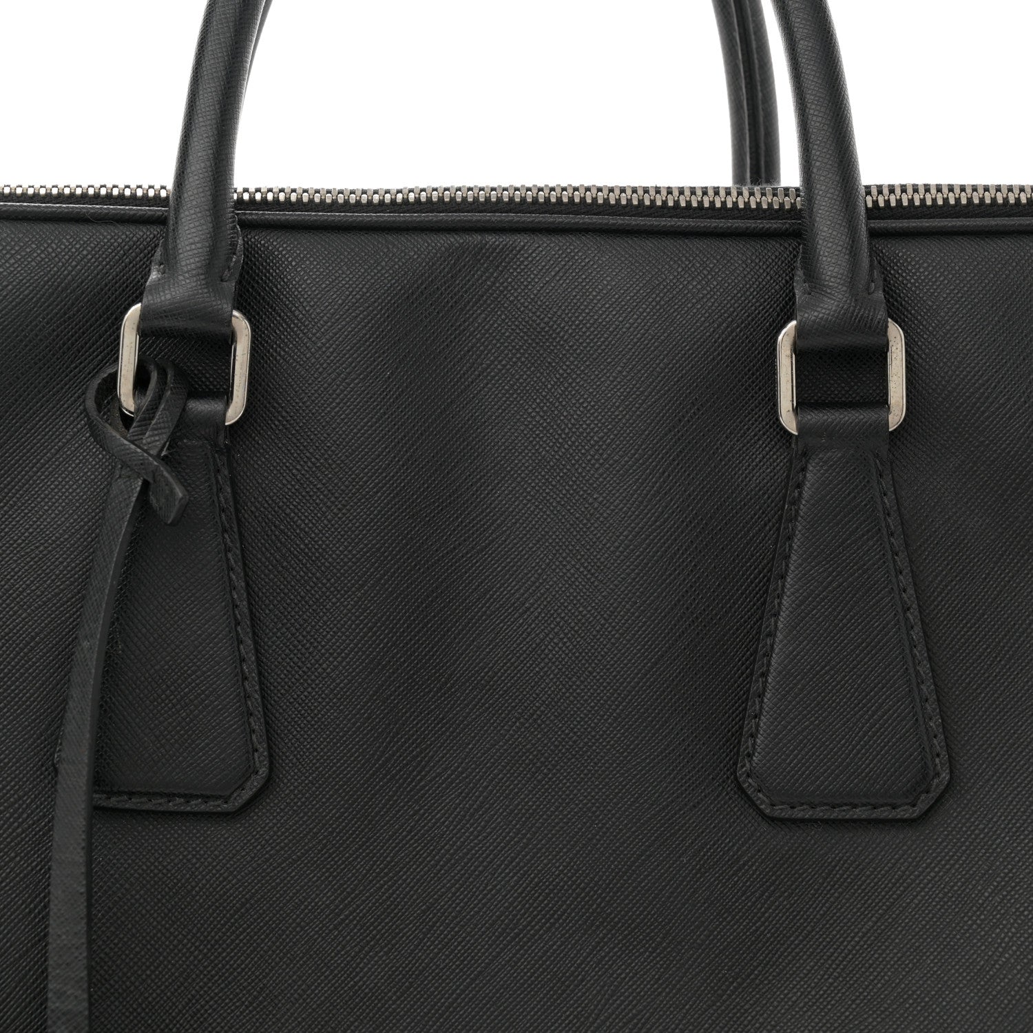 Prada Saffiano Travel Briefcase Black 9 of 15